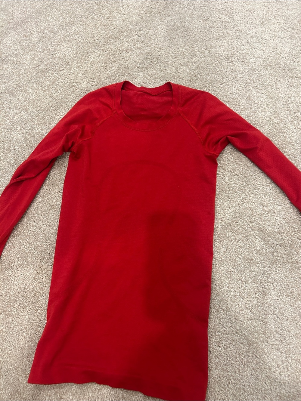 lululemon athletica Kids Long Sleeve Red Crew Top